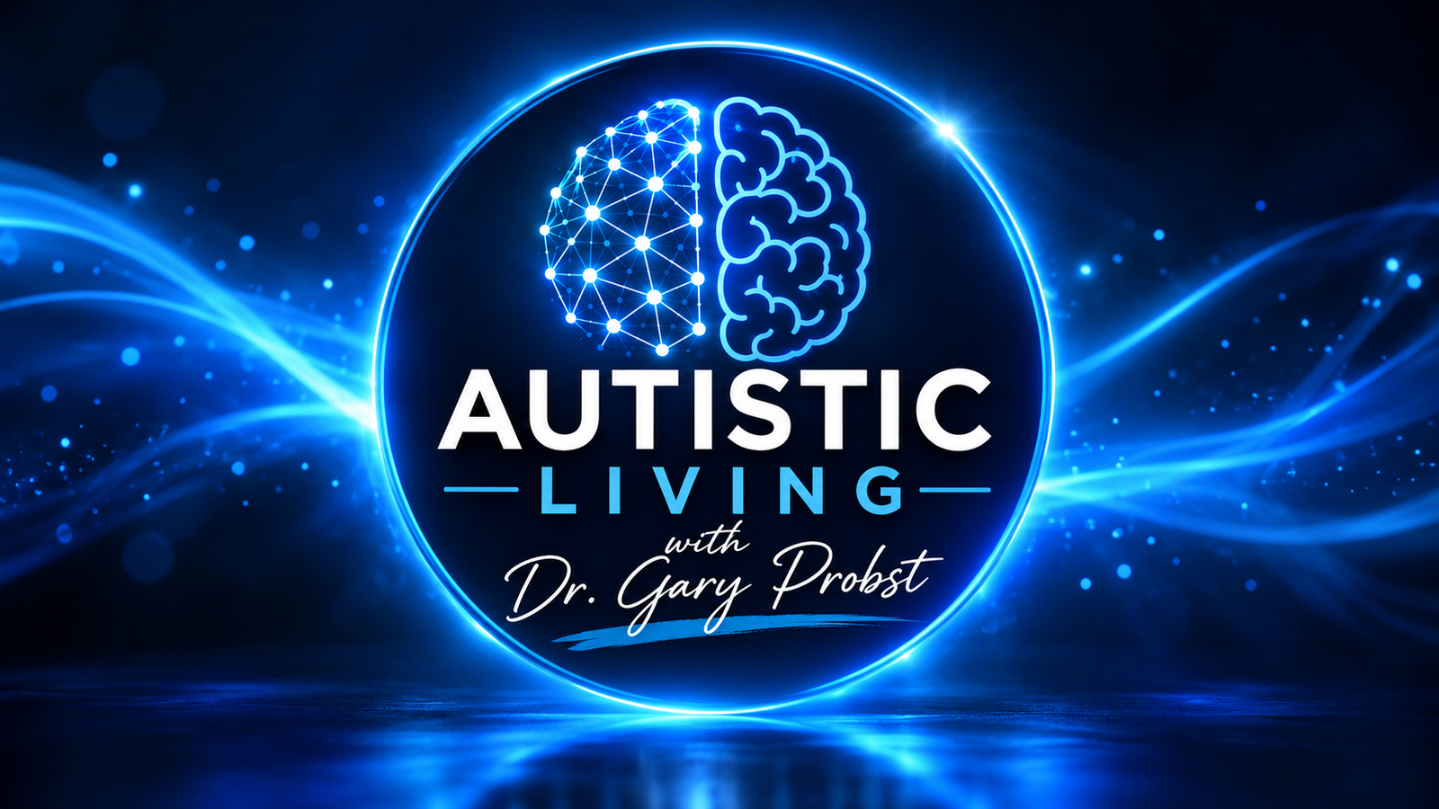 Autistic Living illuminated brain identity